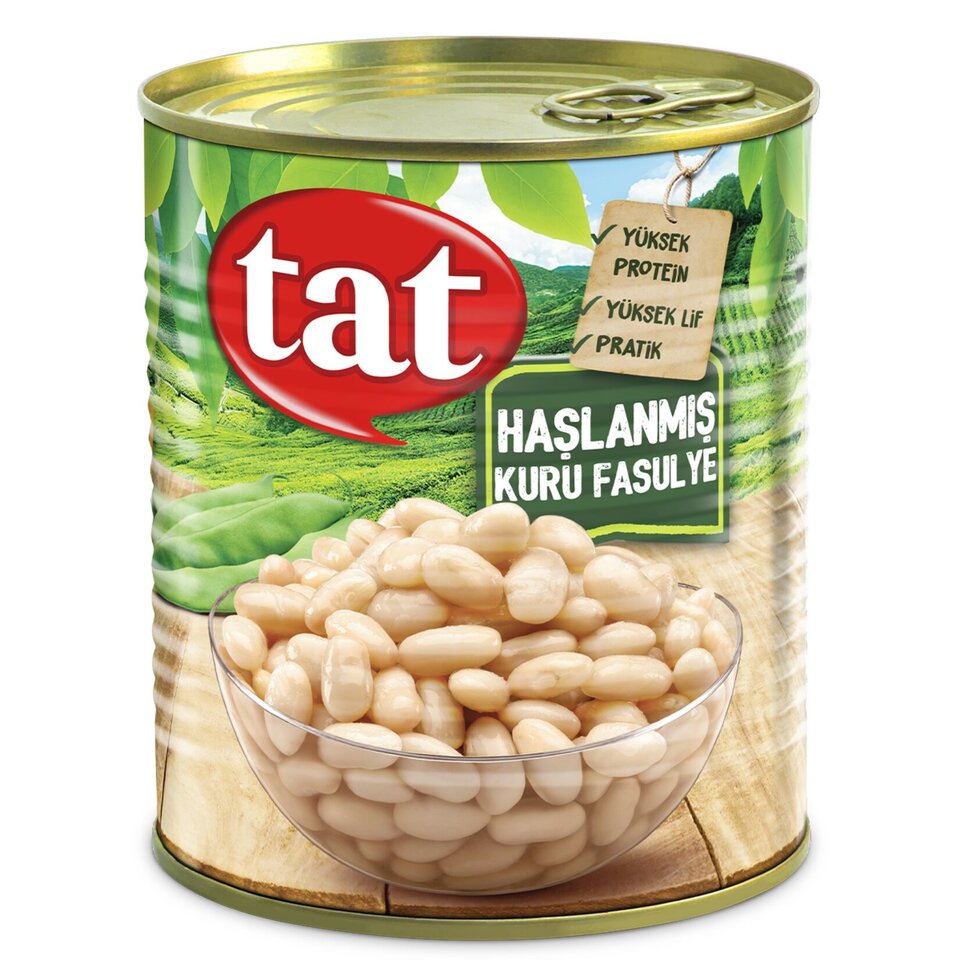 TAT HAŞLANMIŞ FASULYE 800 GR.